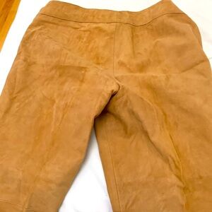 Suede 100% tan leather pants Philippe ADEC size 10